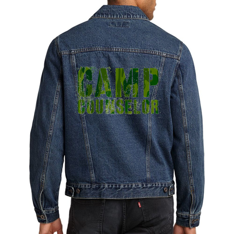 Camo Camp Counselor Summer Teacher Instructor Coach 2022 Men Denim Jacket | Artistshot