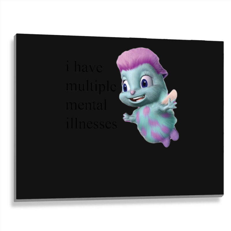 Bibble Mental Illness Rights Metal Print Horizontal | Artistshot