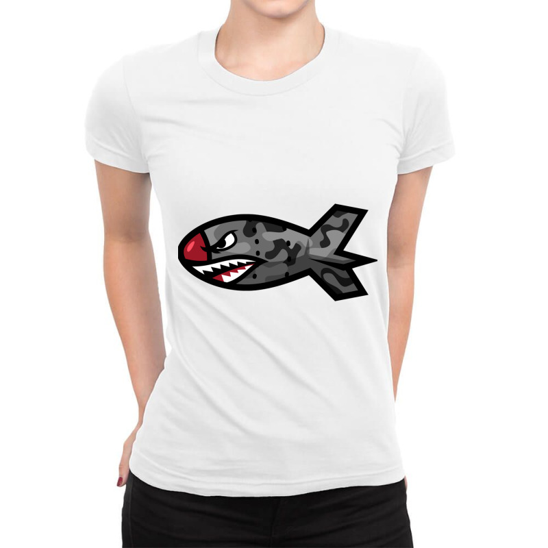 Bape Shark Bomb Torpedo Ladies Fitted T-Shirt by CHRISWILSON | Artistshot