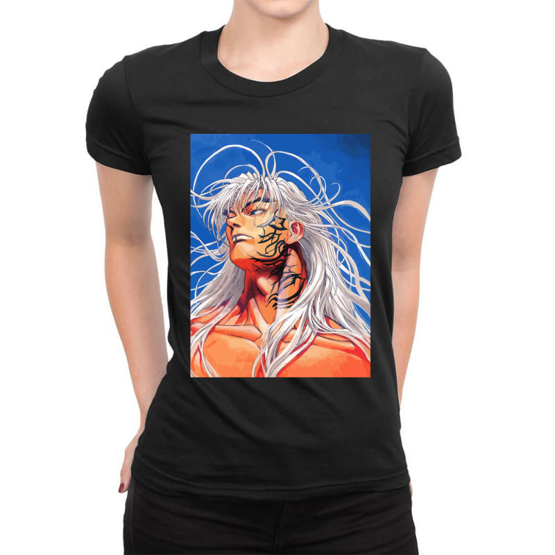 Bastard 90s Anime Ladies Fitted T-Shirt by cm-arts | Artistshot