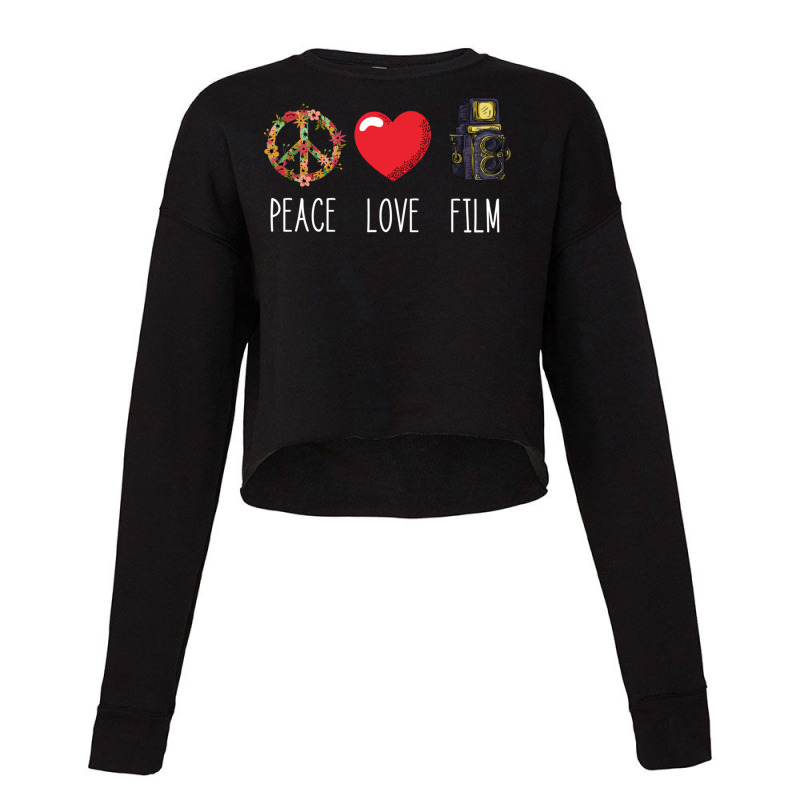 Filmmaker Peace Love Film Film Producer Videographer Cropped Sweater by cm-arts | Artistshot