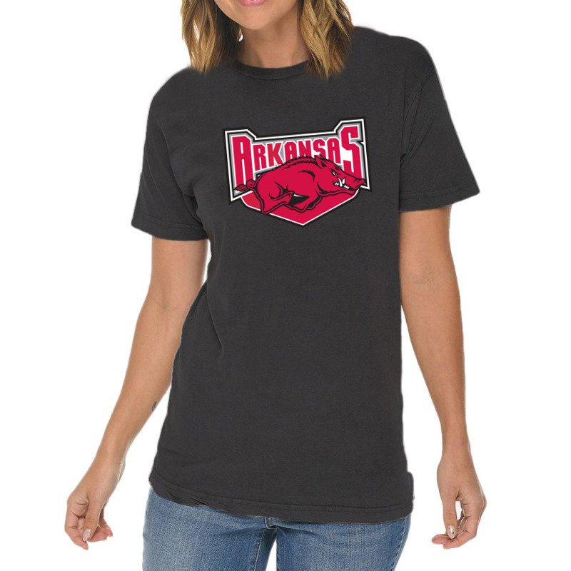 Arkansas Football Team Razorback Vintage T-Shirt by cm-arts | Artistshot