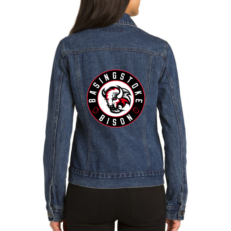 Basingstoke Bison Ice Hockey Ladies Denim Jacket by cm-arts | Artistshot