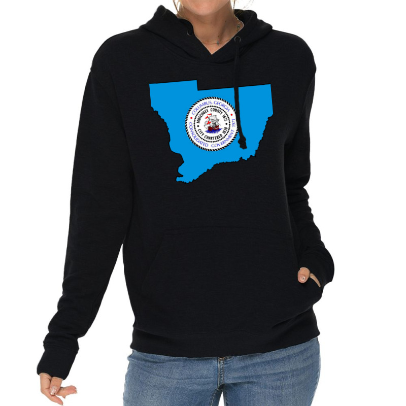 Flag Map Of Columbus Lightweight Hoodie | Artistshot