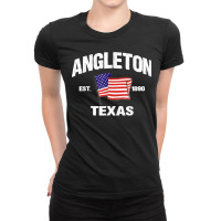 Angleton Texas Tx Usa Stars & Stripes Vintage Style Ladies Fitted T-shirt | Artistshot