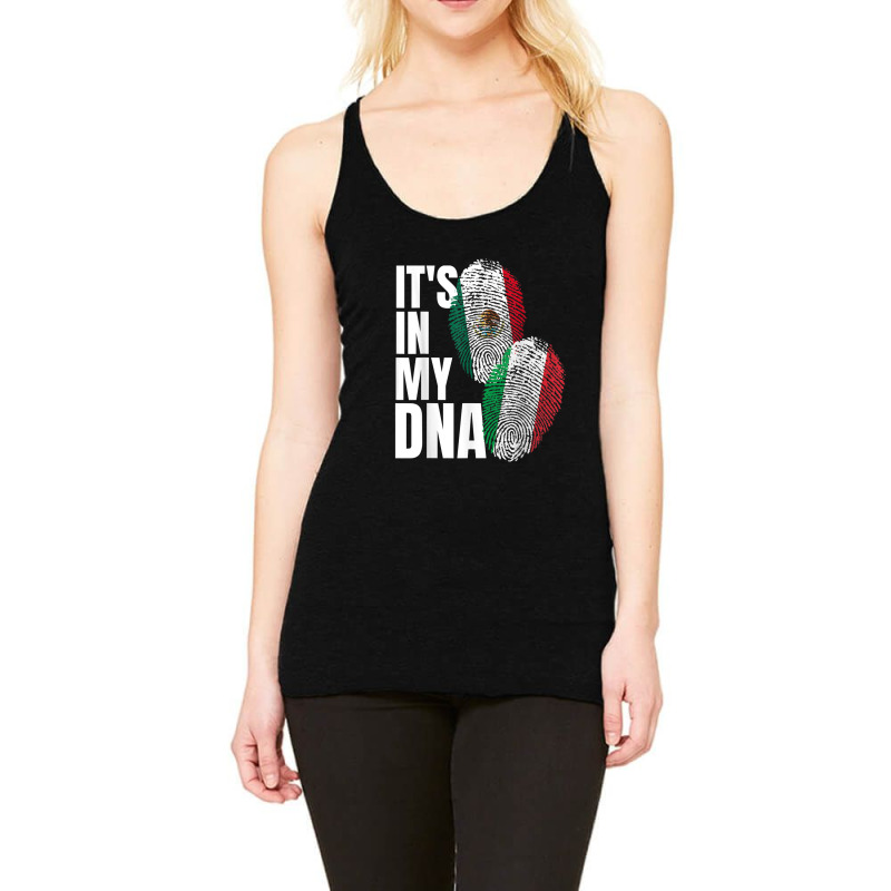 Mexican Italian Dna Heritage Nationality Flag Racerback Tank by AndrewRobertHenzel | Artistshot