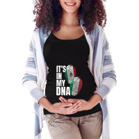 Mexican Italian Dna Heritage Nationality Flag Maternity Scoop Neck T-shirt | Artistshot