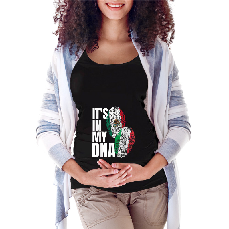 Mexican Italian Dna Heritage Nationality Flag Maternity Scoop Neck T-shirt by AndrewRobertHenzel | Artistshot