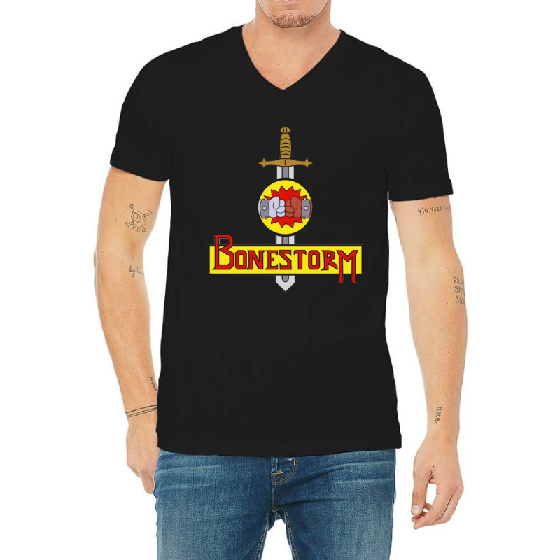 Bonestorm - Simpsons Game Funny V-neck Tee | Artistshot