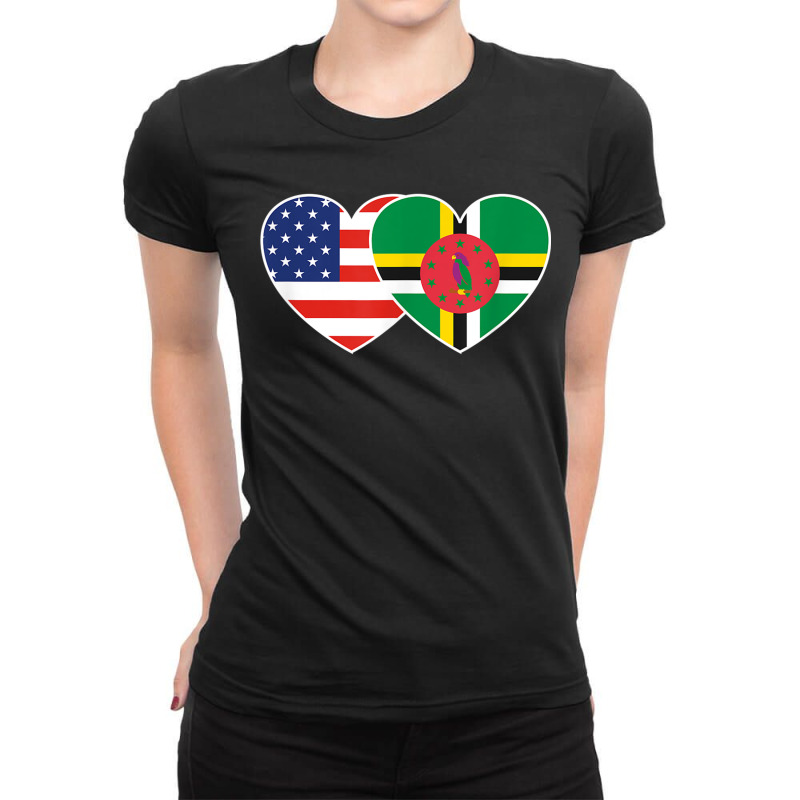 Dominica Usa Flag Tee For Commonwealth Dominican Americans Ladies Fitted T-Shirt by LucianaFoster | Artistshot