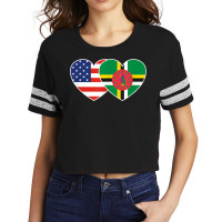 Dominica Usa Flag Tee For Commonwealth Dominican Americans Scorecard Crop Tee | Artistshot