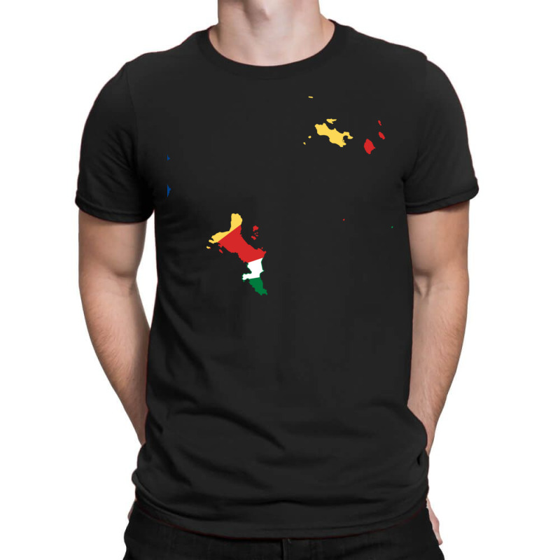 Flag Map Of Seychelles T-shirt | Artistshot