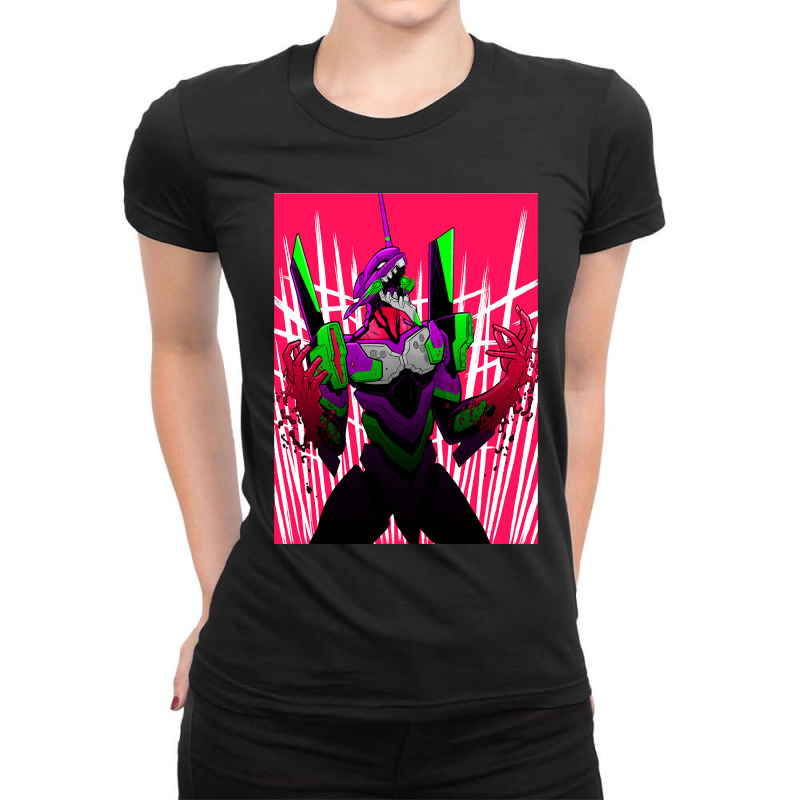 Anime Evangelion Unit 01 Classic Ladies Fitted T-Shirt by cm-arts | Artistshot