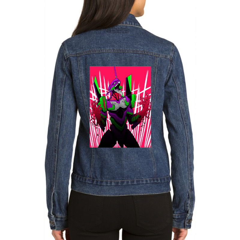 Anime Evangelion Unit 01 Classic Ladies Denim Jacket by cm-arts | Artistshot