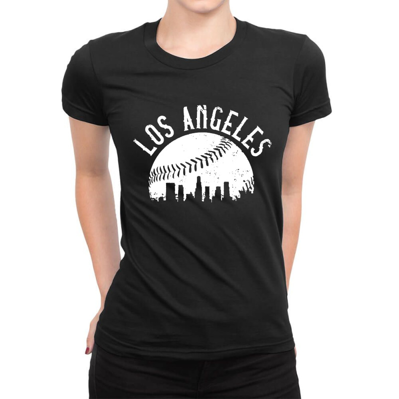 Vintage Los Angeles California Ladies Fitted T-Shirt by cm-arts | Artistshot