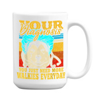 Alaskan Klee Kai Malamute Siberian Husky Dog Walking Humor 15 Oz Coffee Mug | Artistshot