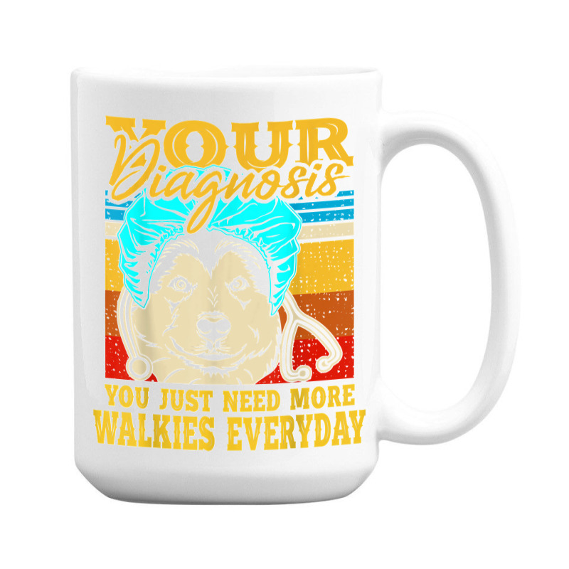 Alaskan Klee Kai Malamute Siberian Husky Dog Walking Humor 15 Oz Coffee Mug | Artistshot