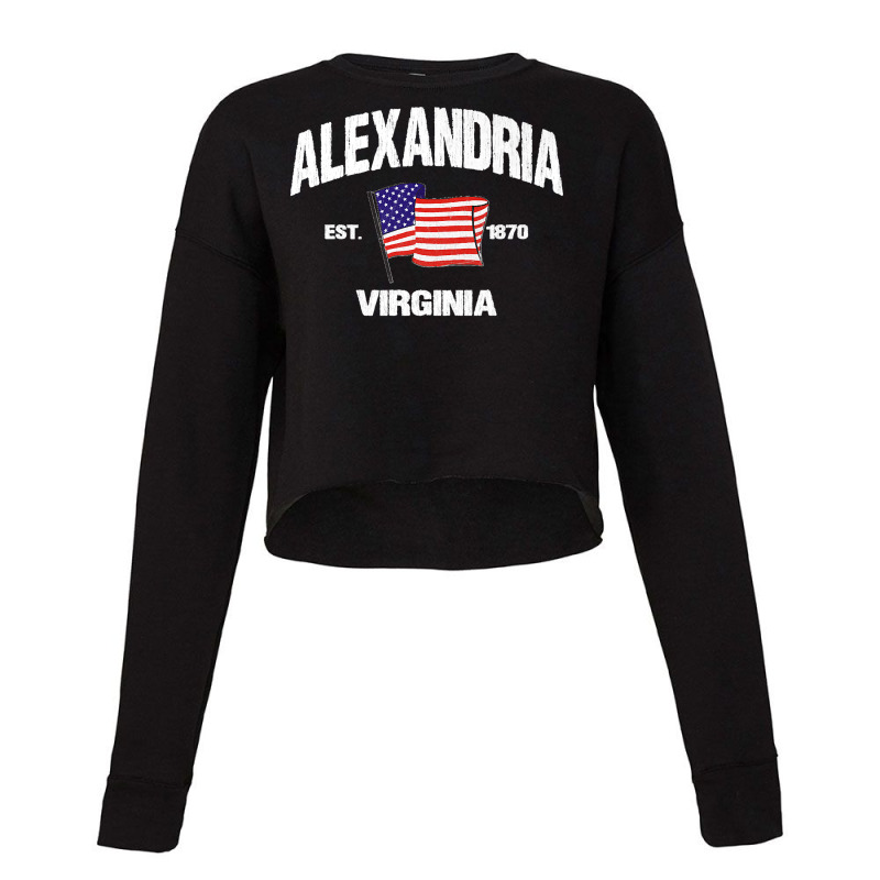 Alexandria Virginia Va Usa Stars & Stripes Vintage Style Premium Cropped Sweater by MandyMOerke | Artistshot