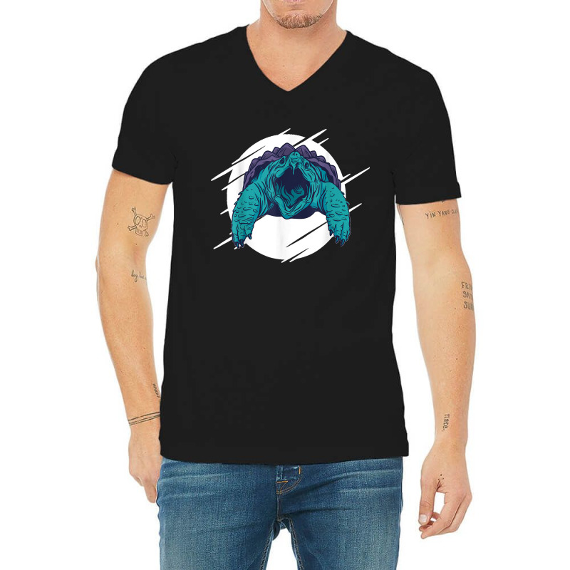 Alligator Snapping Turtle V-neck Tee | Artistshot