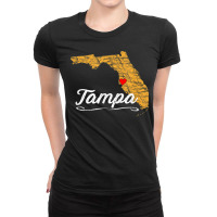 City Of Tampa Bay Florida  Vacation Souvenir Graphic Ladies Fitted T-shirt | Artistshot