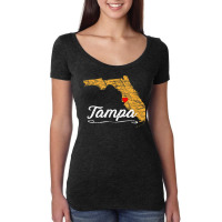 City Of Tampa Bay Florida  Vacation Souvenir Graphic Women's Triblend Scoop T-shirt | Artistshot