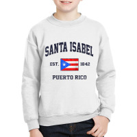 Santa Isabel Puerto Rico Vintage Boricua Flag Athletic Style Raglan Ba Youth Sweatshirt | Artistshot