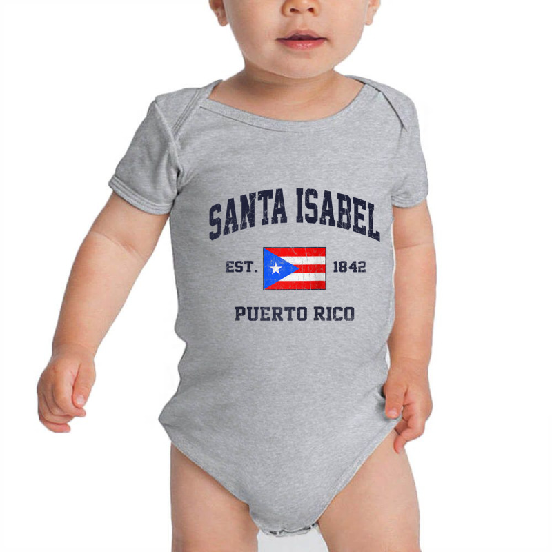 Santa Isabel Puerto Rico Vintage Boricua Flag Athletic Style Raglan Ba Baby Bodysuit by cm-arts | Artistshot