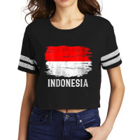 Womens Vintage Indonesia Flag For Indonesian Gift V Neck T Shirt Scorecard Crop Tee | Artistshot