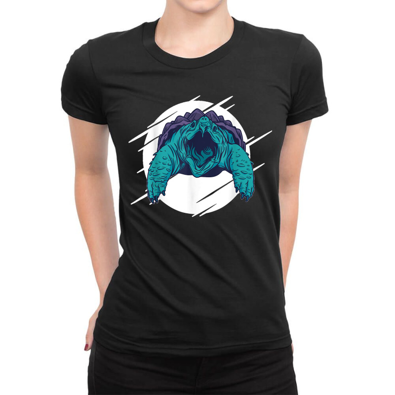 Alligator Snapping Turtle Ladies Fitted T-Shirt by MandyMOerke | Artistshot