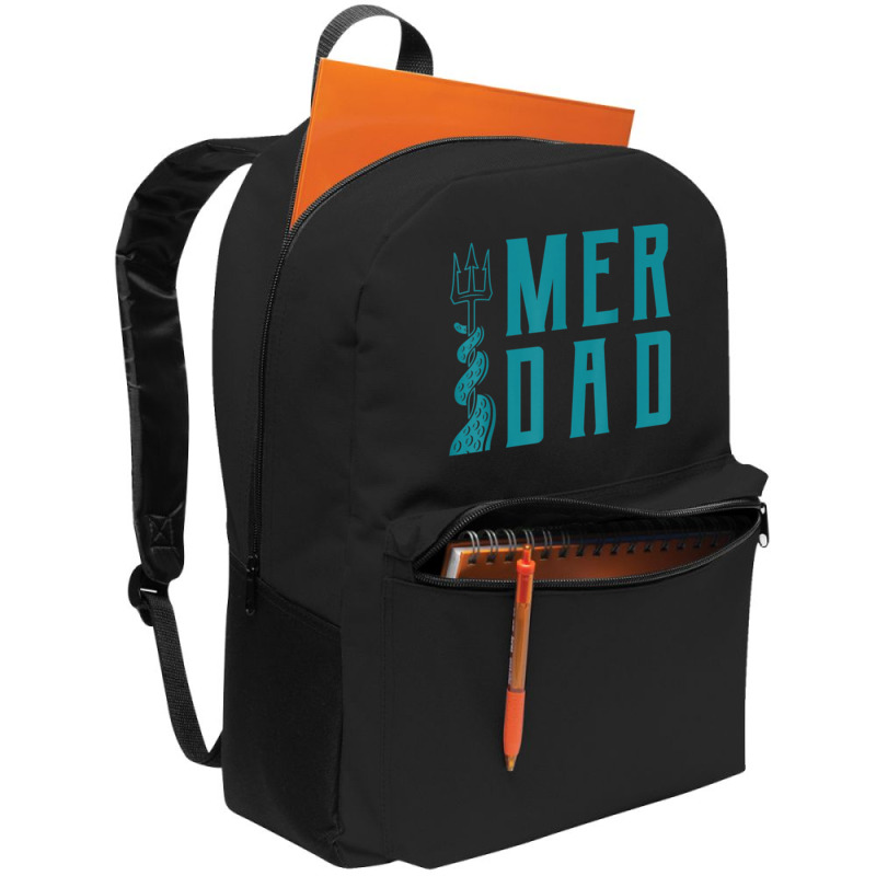 Mens Merdad Shirt Trident Mermaid Dad Tshirt Backpack | Artistshot