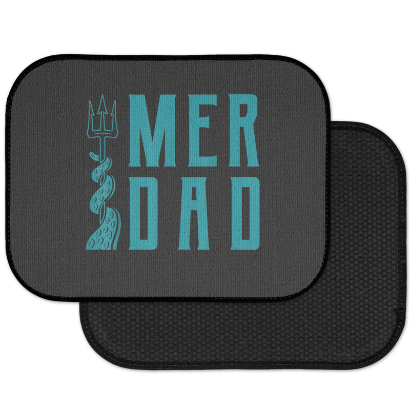 Mens Merdad Shirt Trident Mermaid Dad Tshirt Rear Car Mat | Artistshot