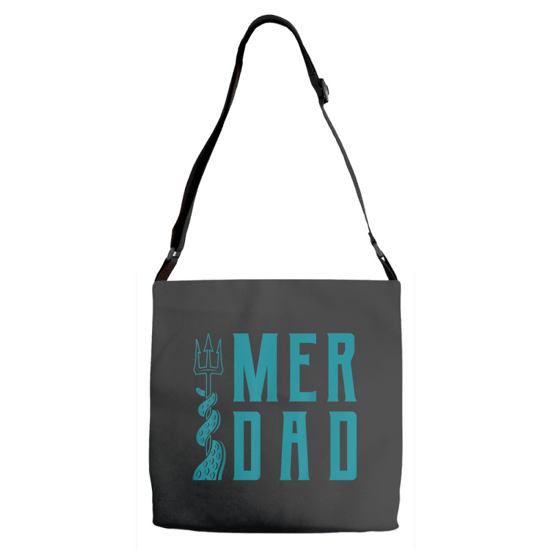 Mens Merdad Shirt Trident Mermaid Dad Tshirt Adjustable Strap Totes | Artistshot