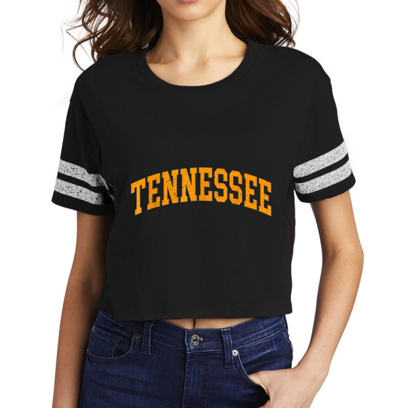 Tennessee   Tn   Throwback Design   Classic Orange Tennessee T Shirt Scorecard Crop Tee by cm-arts | Artistshot