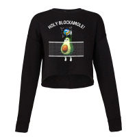 Funny Volleyball For Men Women Holy Guacamole Player Blocker Cropped Sweater | Artistshot