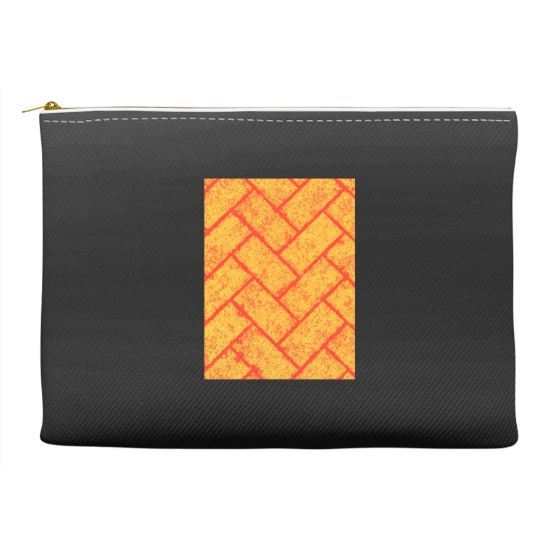 Amber Brick Herringbone Pattern Texture Accessory Pouches | Artistshot