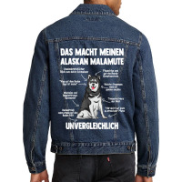 Anatomy Of An Alaskan Malamute Men Denim Jacket | Artistshot