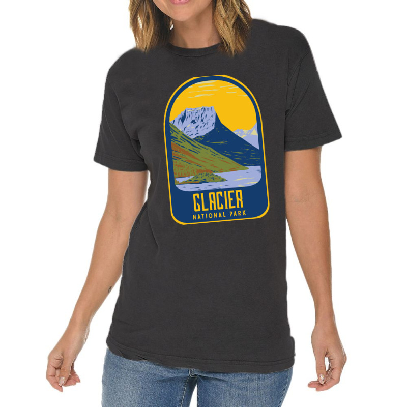 Glacier National Park Retro Vintage T-Shirt by MONIQUEWORTH | Artistshot