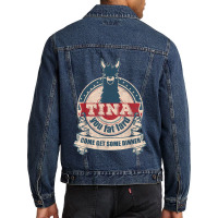 Tina You Fat Lard Come Get Some Dinner Vintage Funny Men Denim Jacket | Artistshot