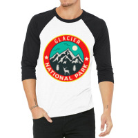 Glacier National Parkvintage 3/4 Sleeve Shirt | Artistshot