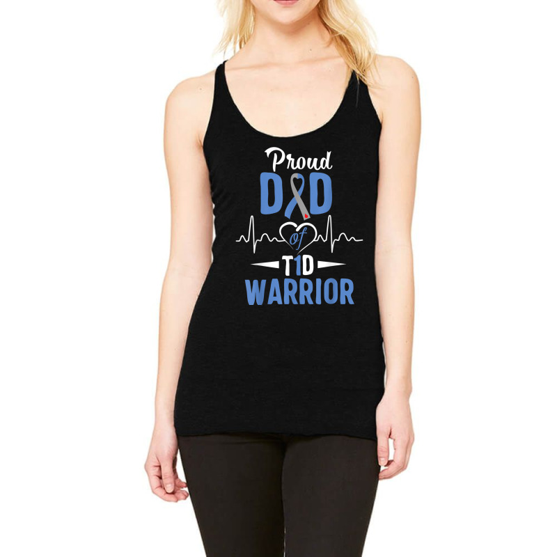 T1d Proud Dad Diabetes Awareness Type 1 Insulin Pancreas Racerback Tank by RomanMikolyants | Artistshot