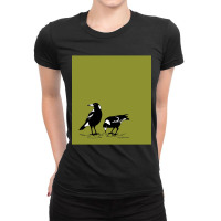 Australian Magpies  Border Design Sleeveless Ladies Fitted T-shirt | Artistshot