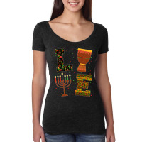 Love Kinara Candles Principles Drum African America Kwanzaa Long Sleev Women's Triblend Scoop T-shirt | Artistshot