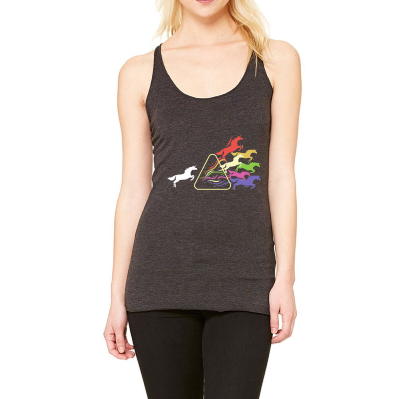 Prism Unicorn Philosophy Rainbow Triangular Prism Science Premium T Sh Racerback Tank by cm-arts | Artistshot