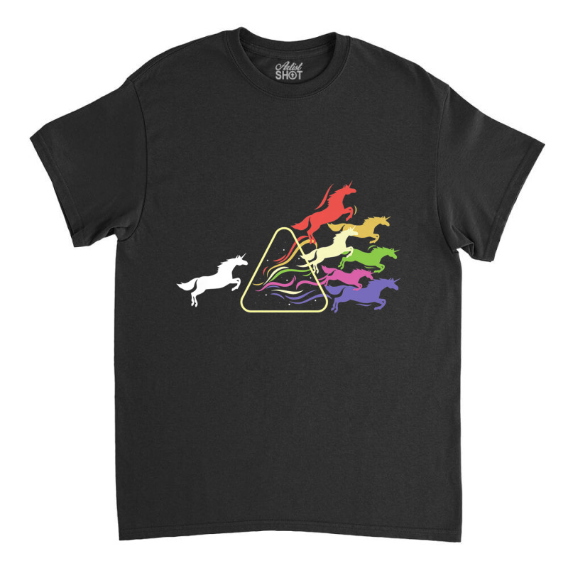 Prism Unicorn Philosophy Rainbow Triangular Prism Science Premium T Sh Classic T-shirt by cm-arts | Artistshot