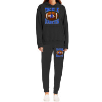 Football Tackle Diabetes Awareness Blue Ribbon Hoodie & Jogger Set | Artistshot