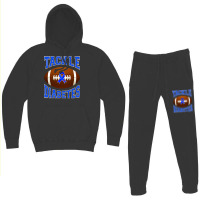 Football Tackle Diabetes Awareness Blue Ribbon Hoodie & Jogger Set | Artistshot