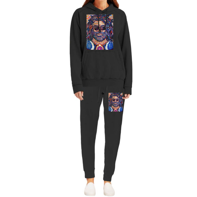 Captain Trips Psychedelic Rock Portrait Hoodie & Jogger Set | Artistshot