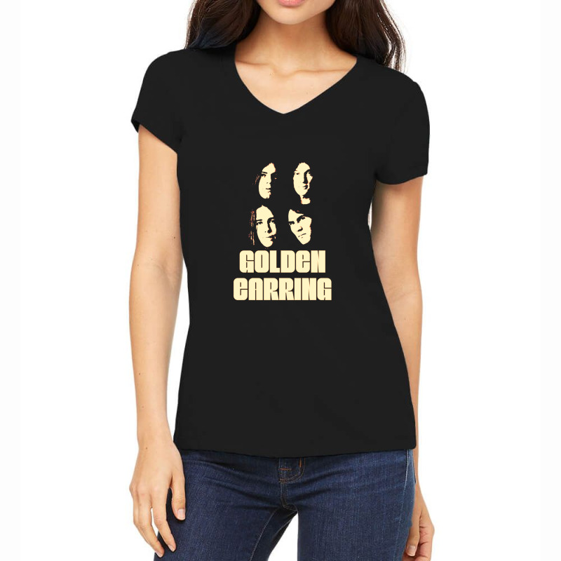 Golden Earring Women's V-Neck T-Shirt by JudyHauskins | Artistshot