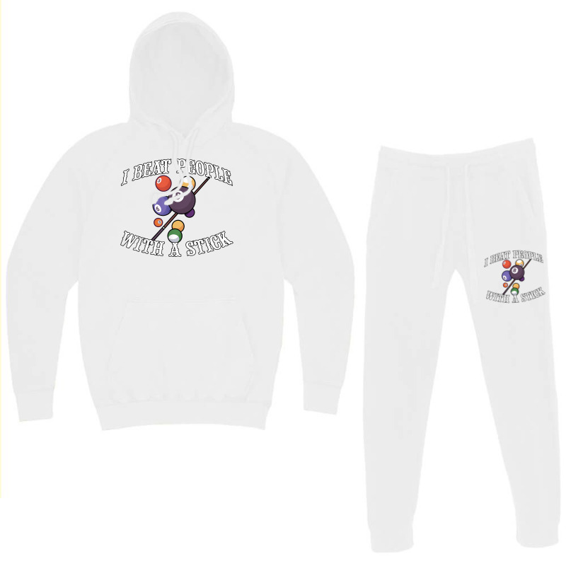 I Beat People With A Stick Billiards Ball Pool Gifts Hoodie & Jogger Set | Artistshot