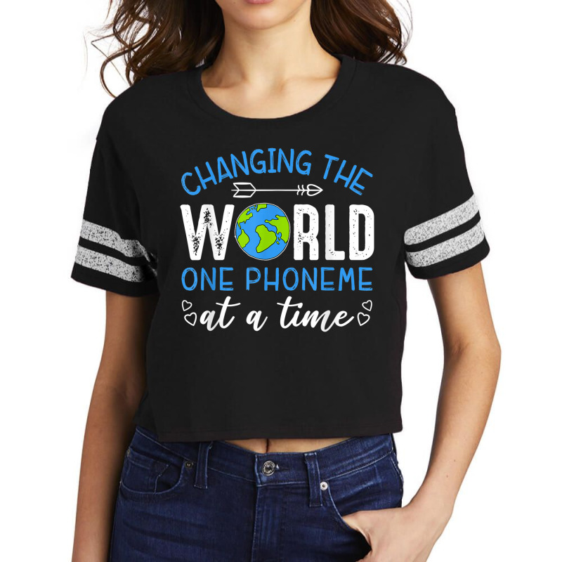 Nbxp Dyslexia Teacher Changing The World One Phoneme At Time Scorecard Crop Tee by KyungTollerud | Artistshot